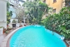 Outdoor-pool and large garden house for rent in To Ngoc Van st, Tay Ho